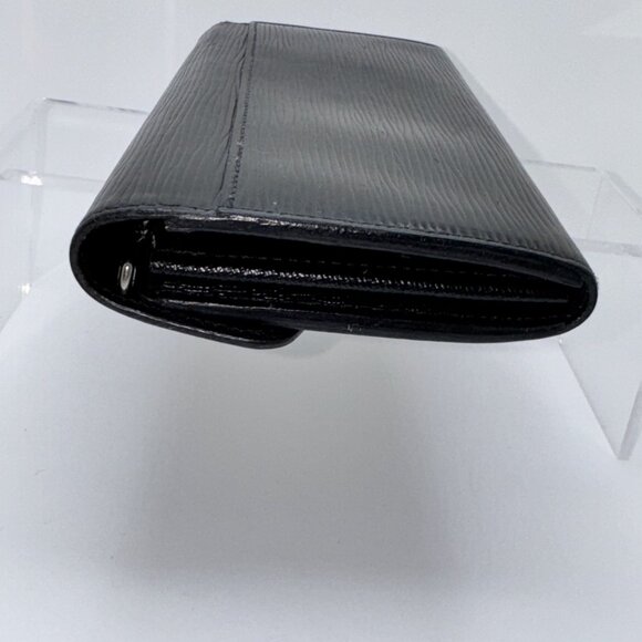 Louis Vuitton Sarah Long Wallet Epi Leather Silver-Tone Press Rear Pocket Black - Picture 10 of 16